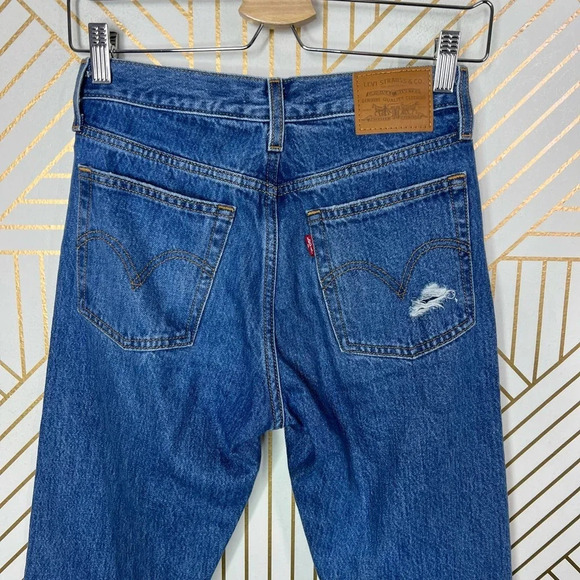 Levi's Wedgie Icon Jeans 100% Cotton‎ Denim Medium Wash Size 24 - Picture 9 of 12